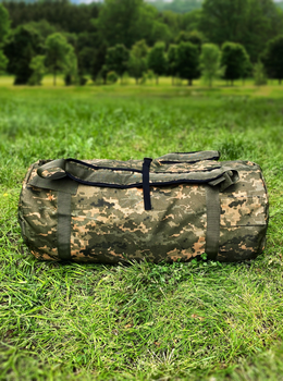 Рюкзак-сумка-баул вещмешок армейский 90л пиксель
