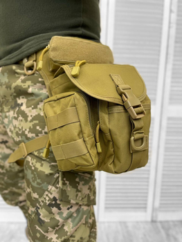 Тактична сумка поясна на ногу Tactical Bag Coyote