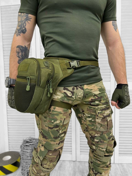 Тактична сумка поясна на ногу Tactical Bag Olive Elite