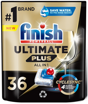 Капсули для посудомийних машин FINISH Ultimate Plus Fresh 36 шт (5908252010967)