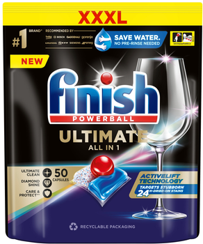 Капсули для посудомийної машини FINISH Ultimate All in 1 Fresh 50 шт (5908252004829)