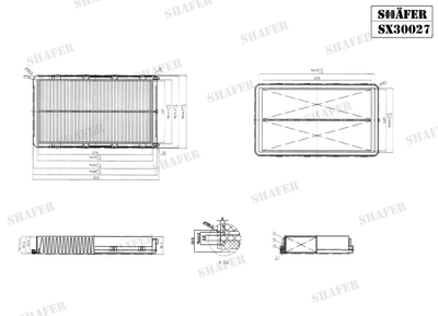 Фільтр повітряний Hyundai I40, Santa Fe IV, Kia Sorento III, Sedona 1.7D/2.0D/2.2D (11-) SX30027 SHAFER