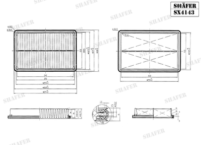 Фильтр воздушный Mazda 3, 6, CX-5, 2.0-2.5, 11- SX4143 SHAFER