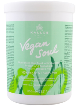 Maska do włosów Kallos Vegan Soul Nourishing Hair Mask 1000 ml (5998889516901)