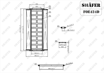 Фільтр масляний Hyundai Accent III, Elantra, Getz, I10, I30, Matrix, Cee'd, Cerato, Picanto, Rio II, I 1.1D-1.6D, 04-FOE424D Shafer