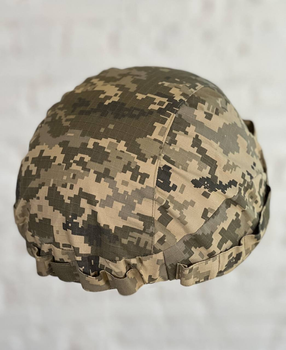 Кавер на каску с ушами пиксель рип-стоп система MOLLE чехол на шлем размер универсальный