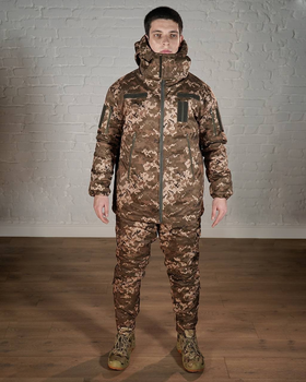 Зимова військова форма SoftShell з утеплювачем ХОЛОСОФТ піксель бушлат та штани розмір XL - (52)