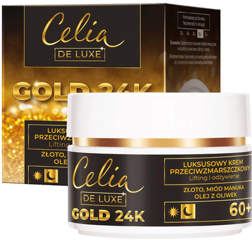 Крем для обличчя Celia De Luxe Gold 24K 24K 60+ нічний 50 мл (5900525065469)