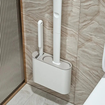 Гибкая силиконовая щетка для унитаза с держателем Cleaner Toilet Brush 384
