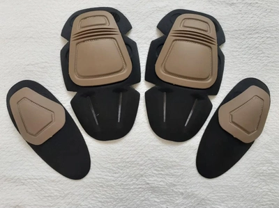 Комплект вставных наколенников и налокотников Frontier Койот (щитки для тактической одежды поколения G2, G3, G4)