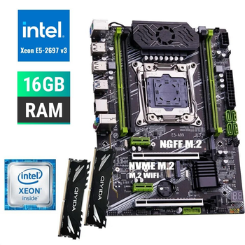 Комплект Intel X99 Pro V7 / Qiyida X99 E5-A99 LGA 2011-3 / Intel Xeon E5-2697v3 2.6-3.6 GHz / 16GB DDR4