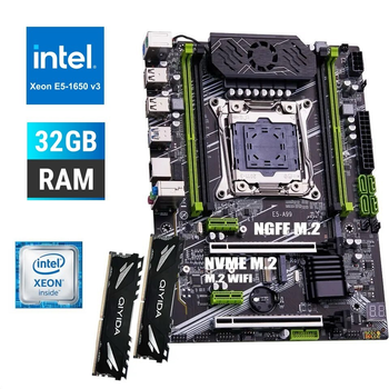 Комплект Intel X99 Pro V2 / Qiyida X99 E5-A99 LGA 2011-3 / Intel Xeon E5-1650v3 3.5-3.8 GHz / 32GB DDR4