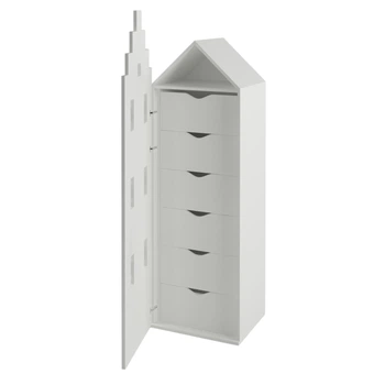 Детский шкаф домик комод Амстердам Little Room Little Room Baby House белый (WFR-000014)