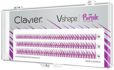 Пучки вій Clavier Vshape Colour Edition Purple Mix (5907465654517)