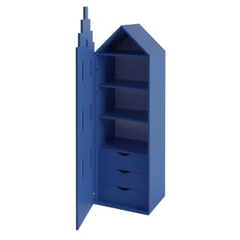 Шкаф Амстердам для вещей Little Room Little Room Baby House синий (SIN-44352-13)