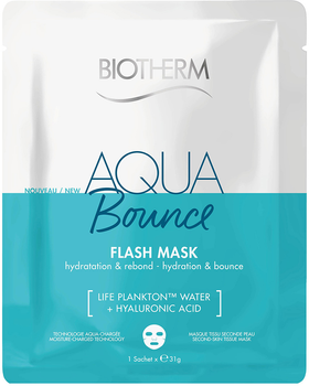 Maseczka do twarzy Biotherm Aqua Bounce Flash Mask ujędrniająca w płachcie 31 g (3614273010108)