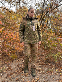 Зимова куртка мультикам водовідштовхувальна SoftShell Combat жіноча S M