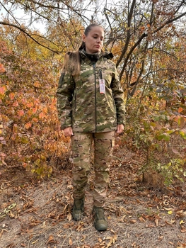 Зимова куртка мультикам водовідштовхувальна SoftShell Combat жіноча S 3XL
