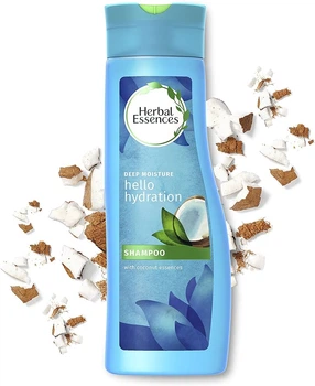 Шампунь для сяючого блиску та зволоження волосся Herbal Essences Hello Hydration Coconut Scent з кокосом, 400 мл