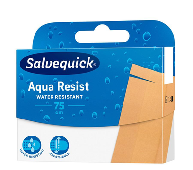 Пластырь Salvequick Aqua Resist водонепроницаемый перевязочный материал 75 см (7310615062243)