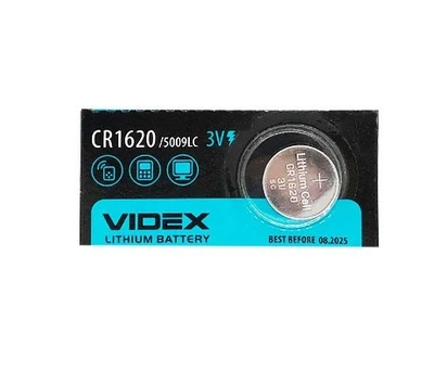 Батарейка літієва Videx CR1620 3V 5009LC (04183)