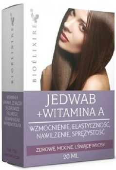 Шовк для волосся Bioelixire Silk+Vitamin A зволожуючий з вітаміном А 20 мл (5903829094234)