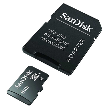 Карта памяти SanDisk Ultra UHS-I Class 10 + SD adapter microSD HC 8 ГБ
