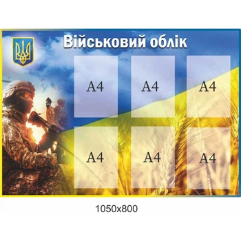 Куточок військового обліку 105х800 см