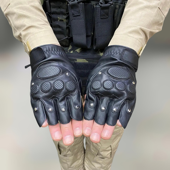 Перчатки тактические Беспальцевые, размер М, цвет Черный, Yakeda gv-25