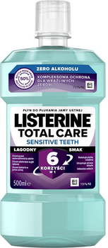 Ополіскувач для ротової порожнини Listerine Total Care Sensitive 500 мл (3574661107455)