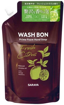 Мило-піна для рук Wash Bon Prime з ароматом цитрусів запаска 500 мл (4973512238932/4973512238888)