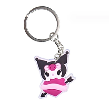 Брелок резиновый Куроми с сердечком Kuromi Моя Мелодия Onegai My Melody (23152)