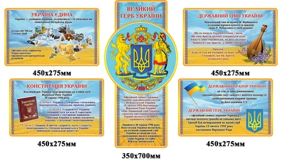 Набір стендів символіка України блакитно-жовтий 200х200 см