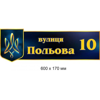 Адресні таблички Київ 60х17 см