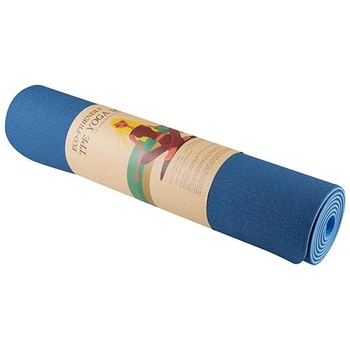 Коврик для фитнеса Friendly сине-голубой TPE+TC 183х61х0,6см