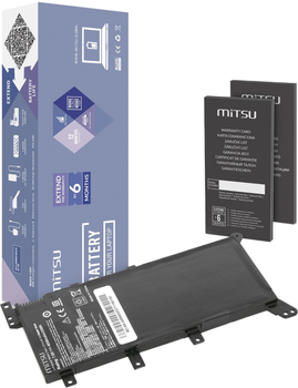 Акумулятор Mitsu для ноутбуків Asus A555/F555/K555 7.4V-7.6V 5000 mAh (5903050371586)