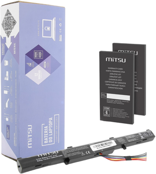 Акумулятор Mitsu для ноутбуків Asus GL752VL/N552VX 14.4V-14.8V 2200 mAh (5903050372231)