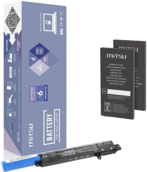 Акумулятор Mitsu для ноутбуків Asus X507UA/X507UB 10.8V-11.1V 2200 mAh (5903050376765)