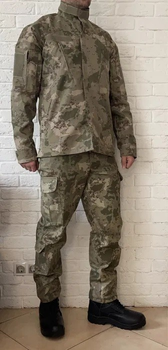 Тактична військова форма (військовий кітель, тактична сорочка убакс, військові тактичні штани, ремінь) комуфляж олівія, розмір XXL