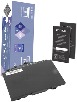 Акумулятор Mitsu для ноутбуків HP EliteBook 725 G3/820 G3 10.8V-11.1V 4000 mAh (5903050379216)