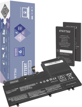 Акумулятор Mitsu для ноутбуків Lenovo Yoga 3 1470/700-14ISK 7.4V-7.6V 6280 mAh (5904162454846)