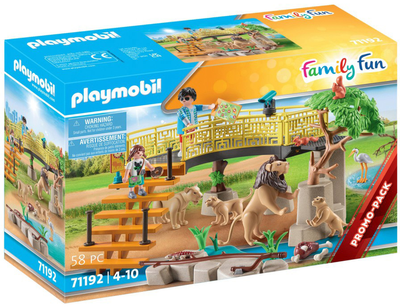 Ігровий набір фігурок Playmobil Family Fun Відкритий вольєр для левів (4008789711922)
