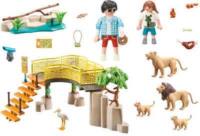Ігровий набір фігурок Playmobil Family Fun Відкритий вольєр для левів (4008789711922)