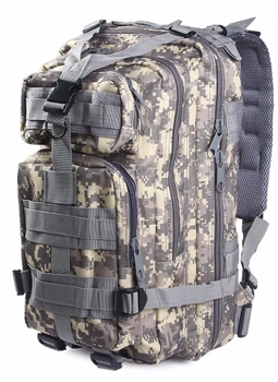 Тактичний штурмовий військовий рюкзак Armour Tactical М25 Oxford 600D (з системою MOLLE) 20-25 літрів Сірий піксель