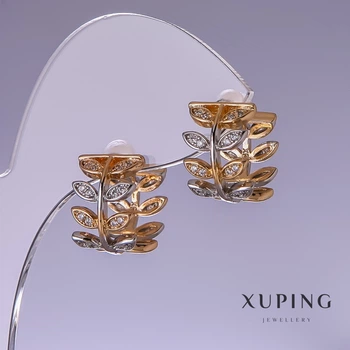 Сережки Xuping 15х10мм "позолота 18к, родій ", ida56694