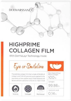 Płatki pod oczy lub bruzdy nosowe Dermarssance Highprime Collagen Film 5 szt (8809630091653)