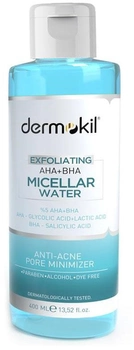 Міцелярна вода Dermokil Exfoliating Aha + Bha Niacinamide відлущувальна 400 мл (8697916015970)
