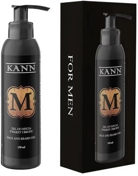 Гель для очищення обличчя та бороди Kann For Men 150 мл (5901085055037)
