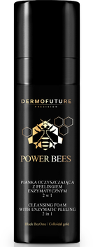 Пінка для обличчя DermoFuture Power Bees очищуюча с ензимним пілінгом 2 в 1 150 мл (5901785004830)