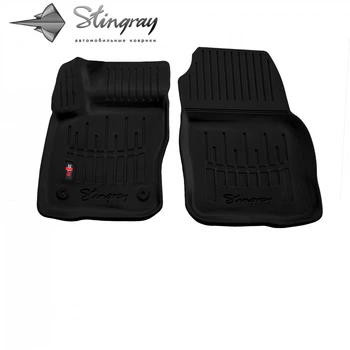 Автомобільні килимки поліки в салон на Ford FOCUS 3 11-18 передні чорні Stingray Форд Фокус АМ0046768